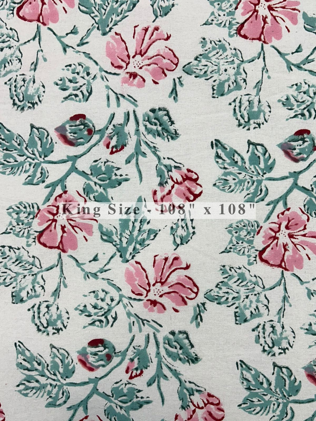 Blush Mint King Bedsheet with Pillow Covers