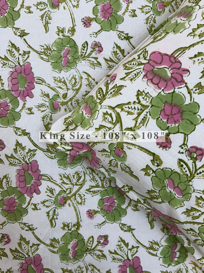 Gul Bageecha King Bedsheet with Pillow Covers