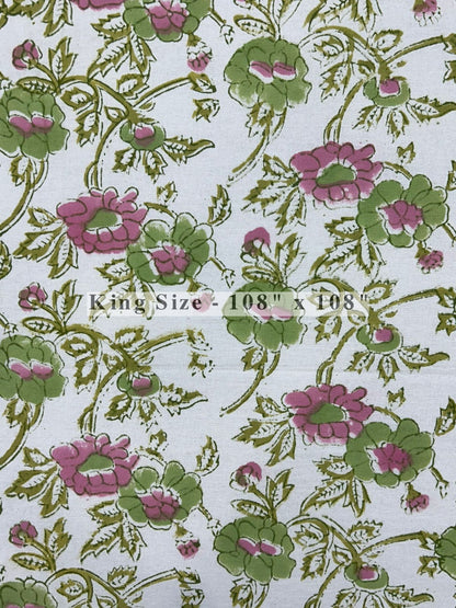 Gul Bageecha King Bedsheet with Pillow Covers