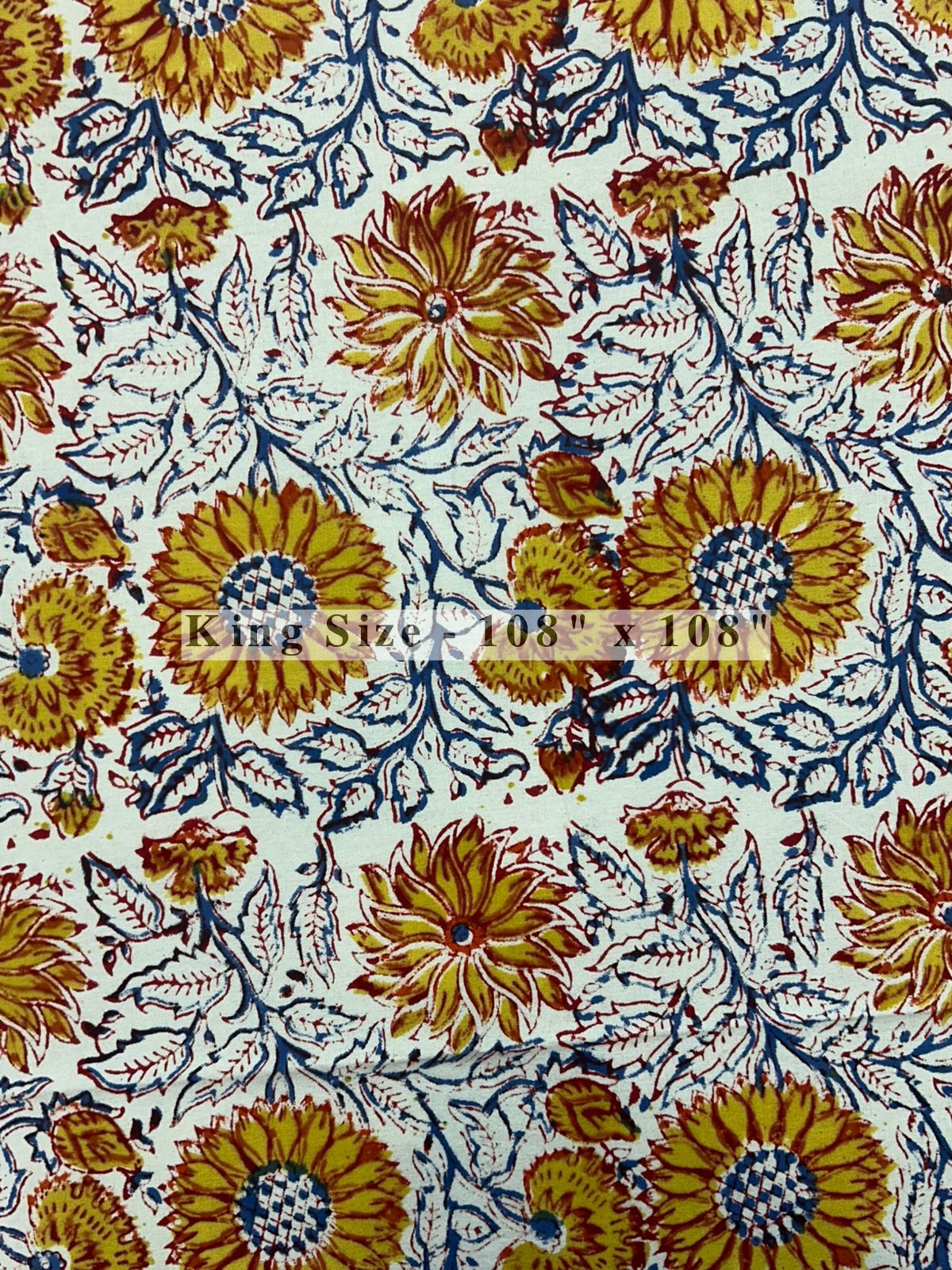 Marigold Blossoms King Bedsheet with Pillow Covers