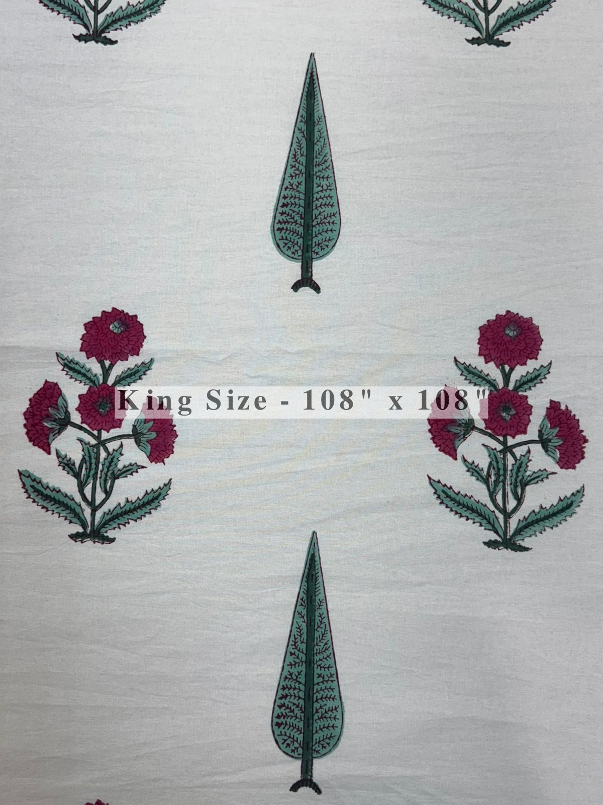 Shahi Boota King Bedsheet with Pillow Covers