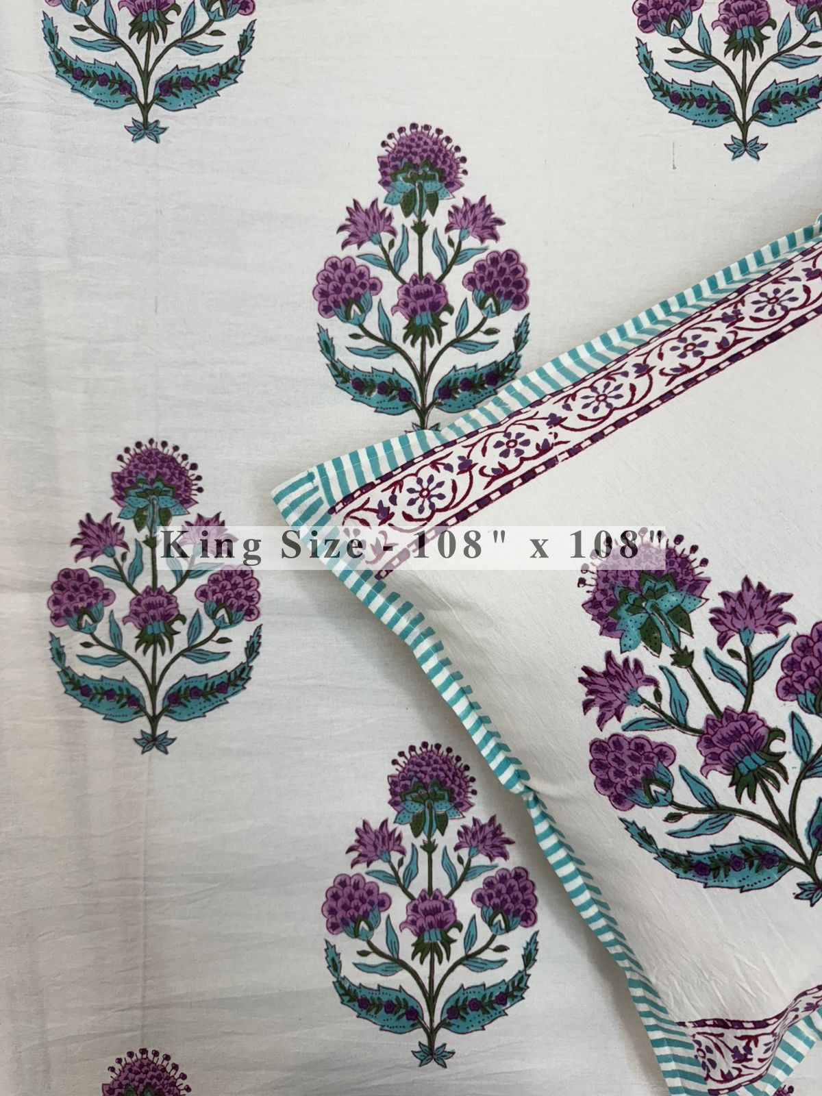 Purple Affair King Bedsheet with Pillow Covers