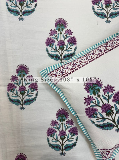 Purple Affair King Bedsheet with Pillow Covers