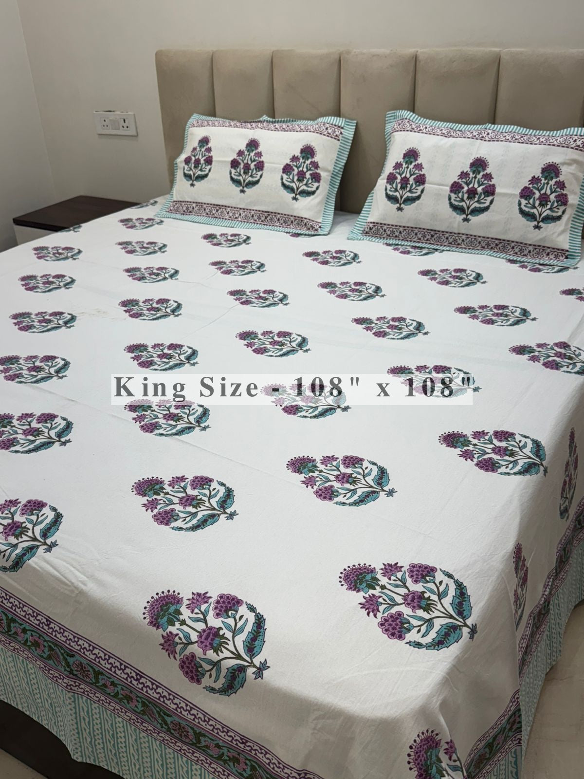 Purple Affair King Bedsheet with Pillow Covers