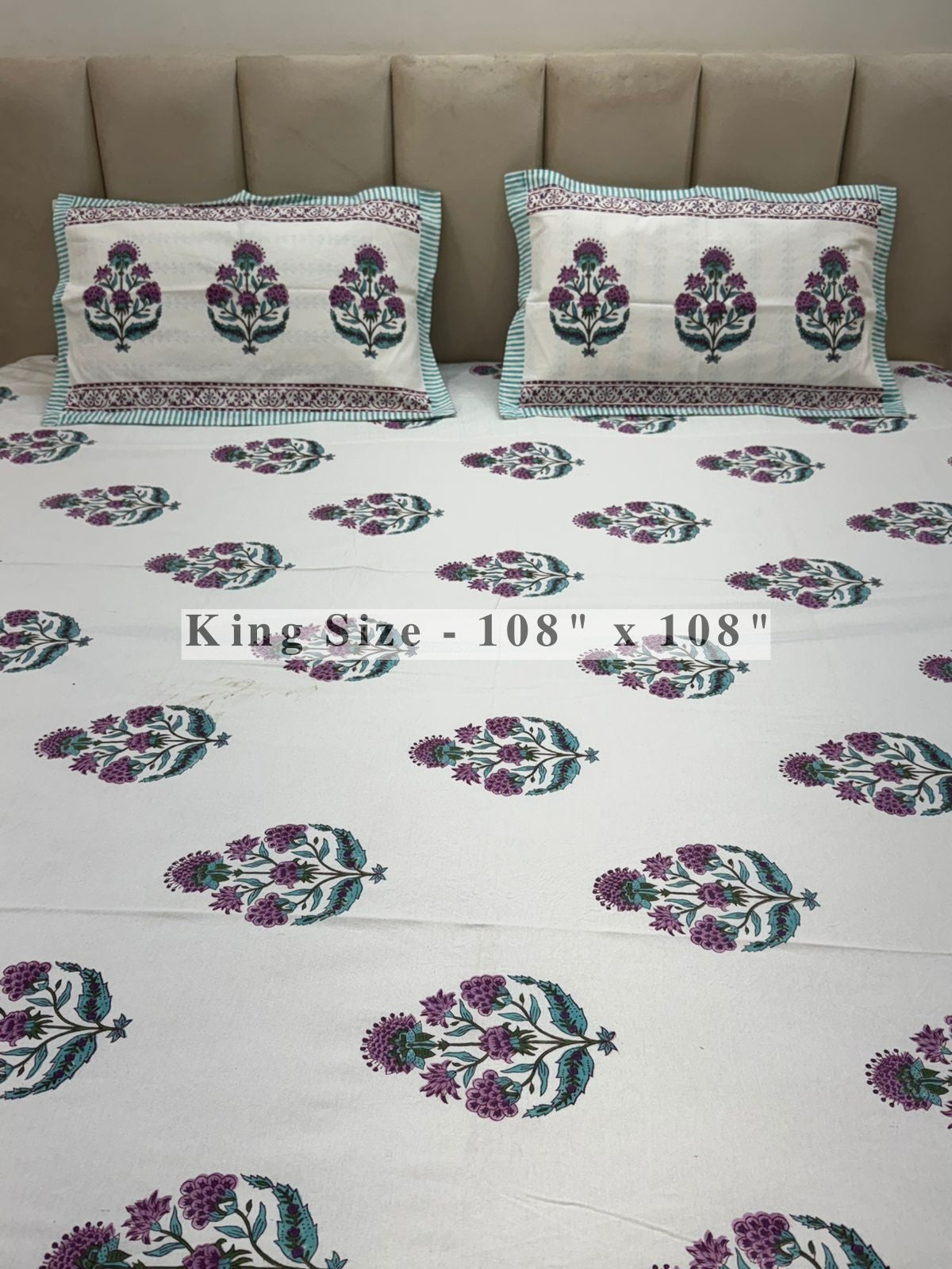 Purple Affair King Bedsheet with Pillow Covers
