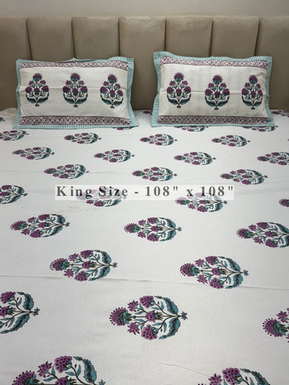 Purple Affair King Bedsheet with Pillow Covers