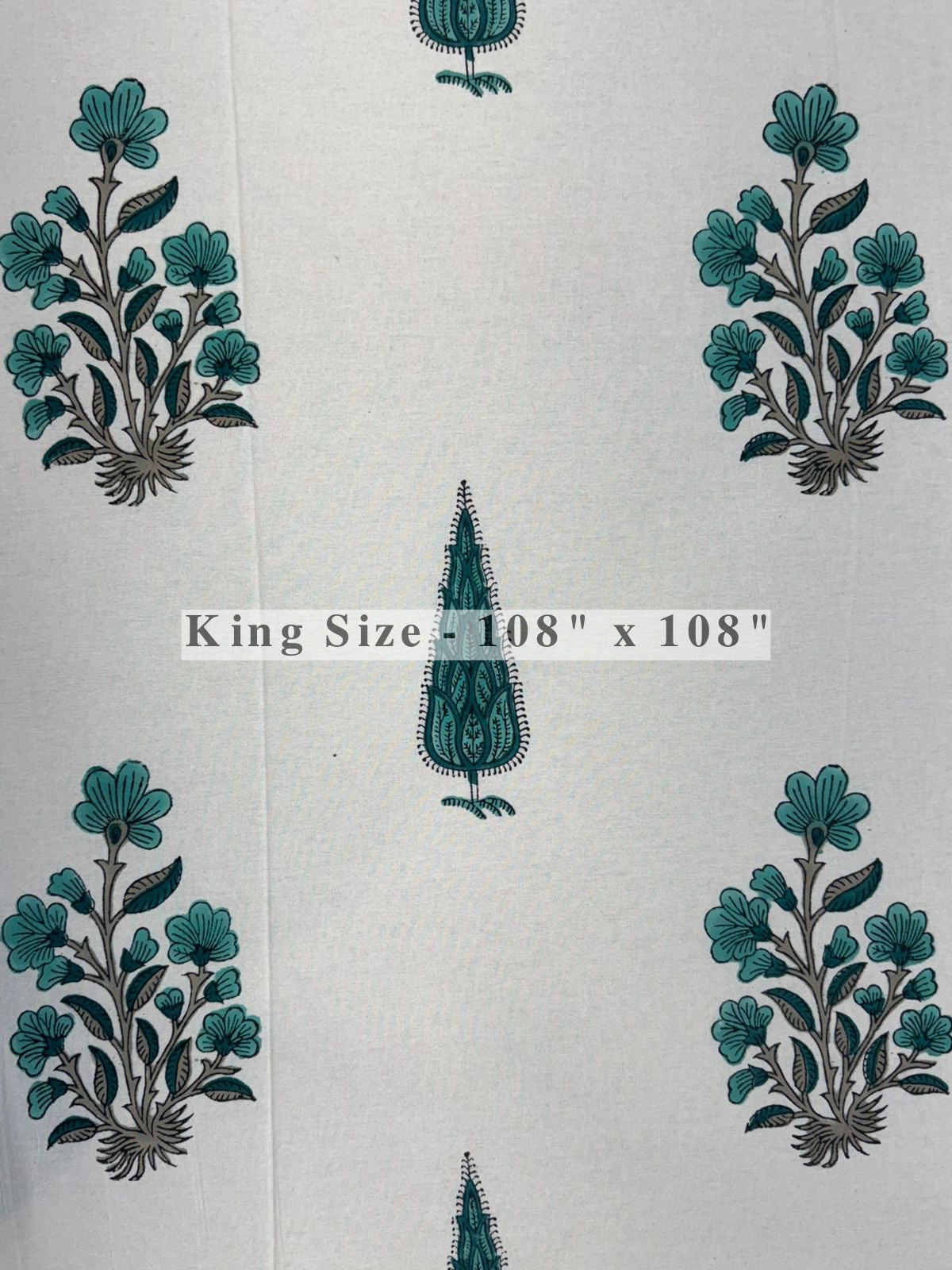 Sea Green Royale King Bedsheet with Pillow Covers
