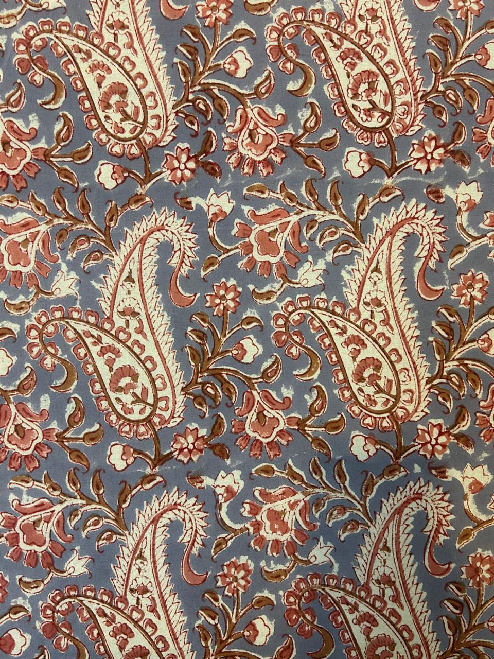 Slate Blue Paisley Single Bedsheet with Pillow Cover