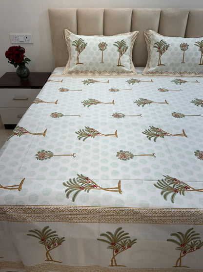 hand block printed bedsheet