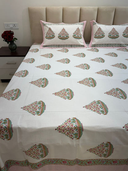 hand block printed bedsheet