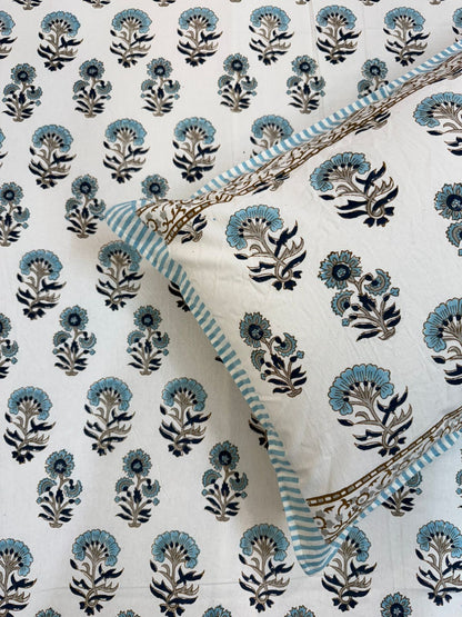 hand block printed bedsheet