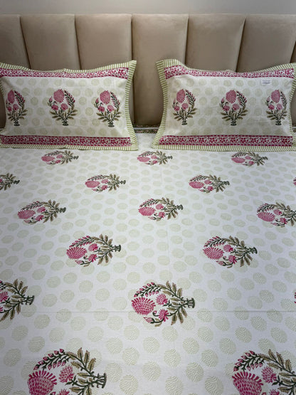 hand block printed bedsheet