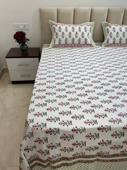 hand block printed bedsheet