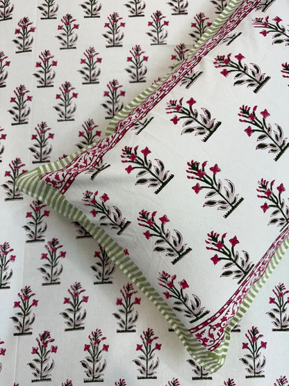 hand block printed bedsheet