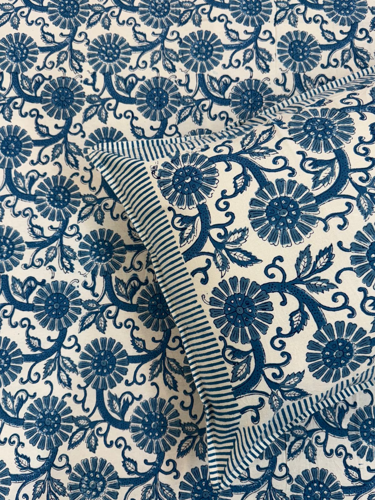 hand block printed bedsheet