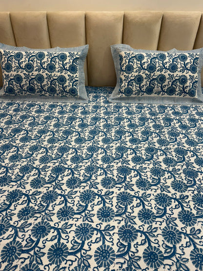 hand block printed bedsheet