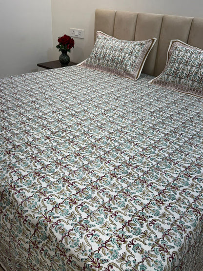 hand block printed bedsheet