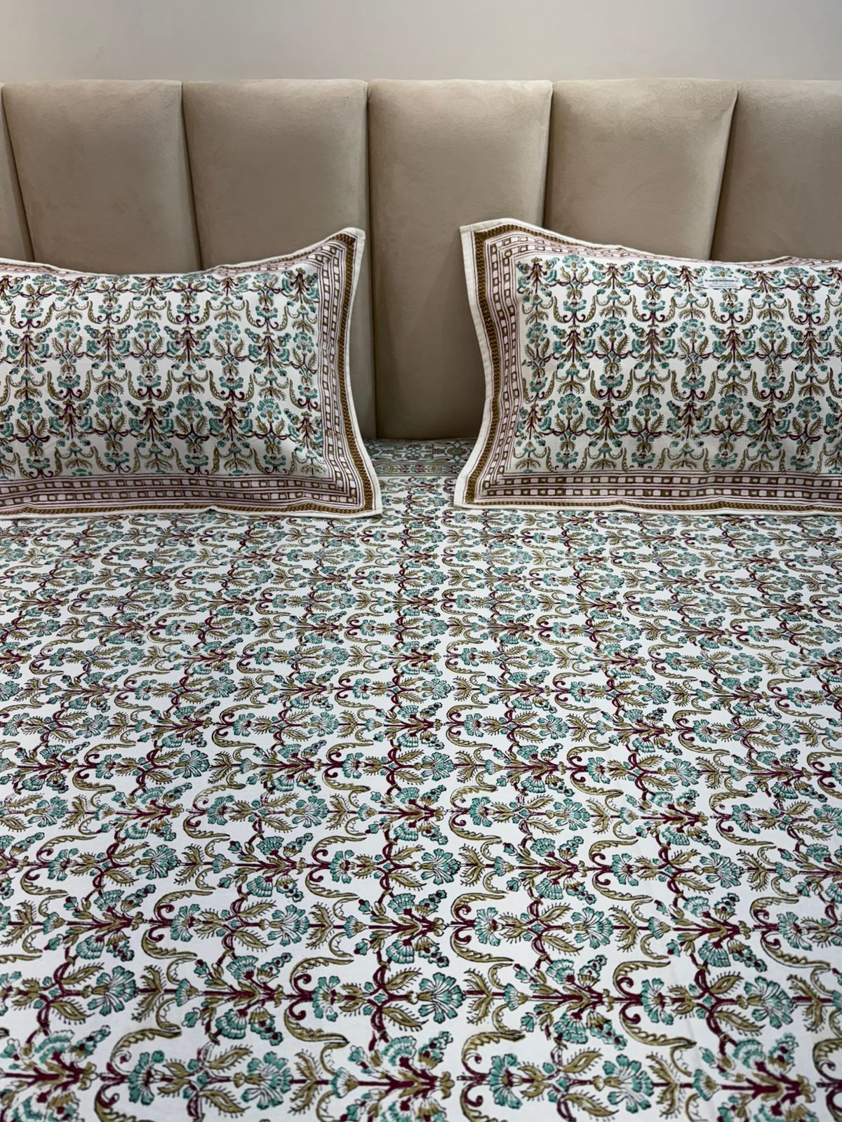 hand block printed bedsheet