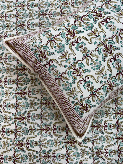 hand block printed bedsheet