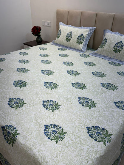 hand block printed bedsheet