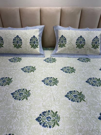 hand block printed bedsheet