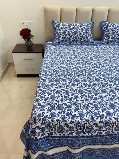 hand block printed bedsheet