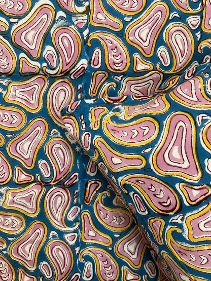 Teal Maze Double Bedsheet with Pillow Covers