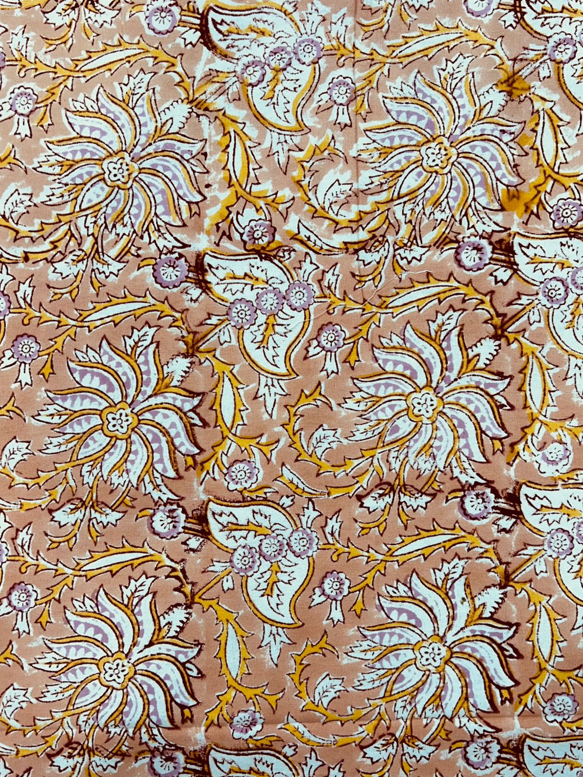 Peach Haze Bloom Double Bedsheet with Pillow Covers