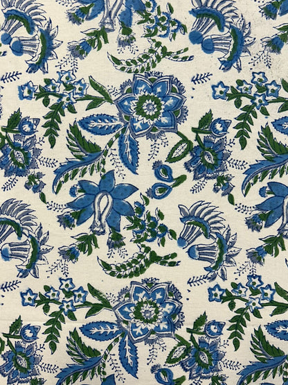 Blue Meadows Double Bedsheet with Pillow Covers