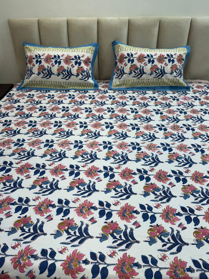 hand block printed bedsheet