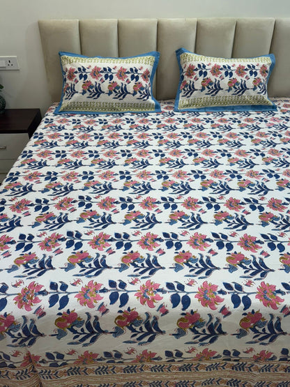 hand block printed bedsheet