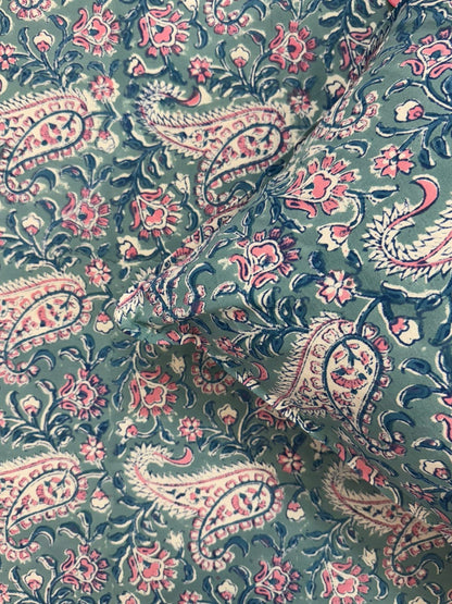 hand block printed bedsheet