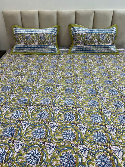 hand block printed bedsheet