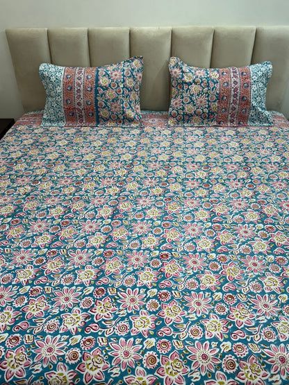 hand block printed bedsheet