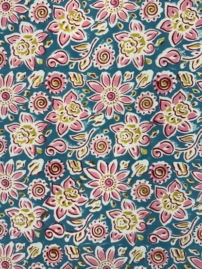 hand block printed bedsheet