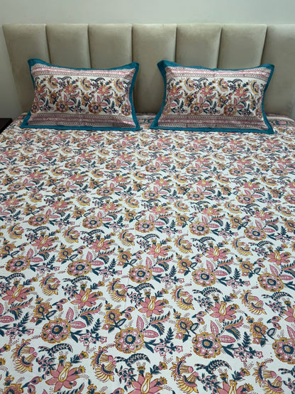 hand block printed bedsheet