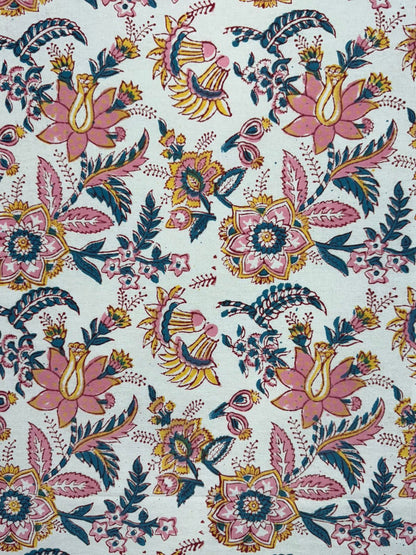 hand block printed bedsheet
