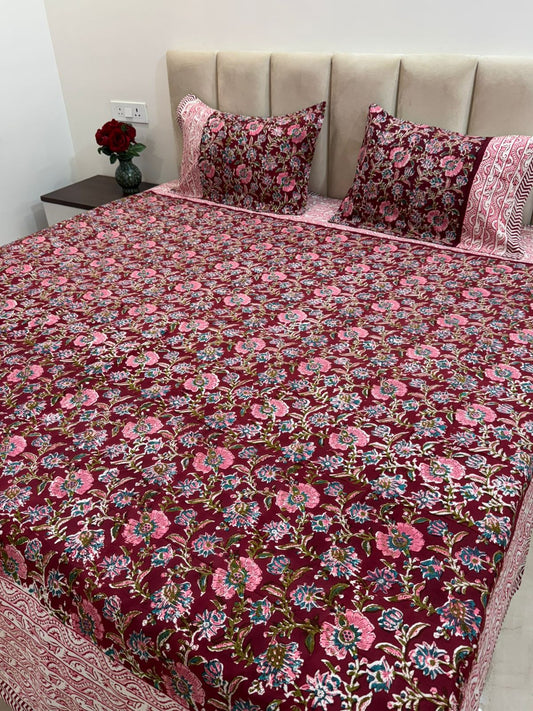 hand block printed bedsheet