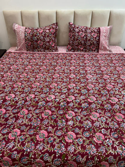 hand block printed bedsheet