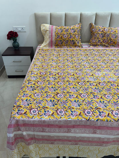 hand block printed bedsheet