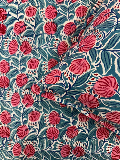 hand block printed bedsheet