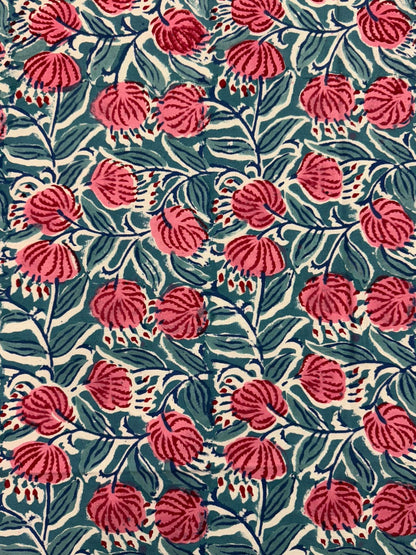 hand block printed bedsheet