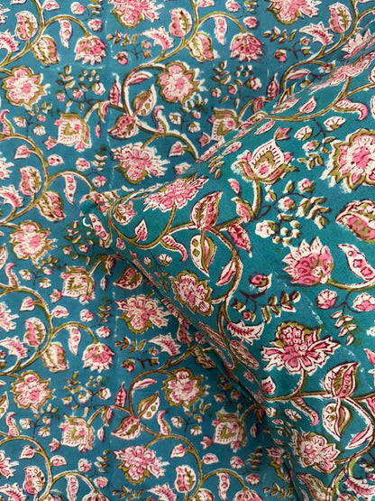 hand block printed bedsheet
