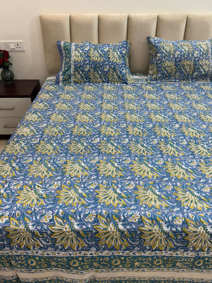 hand block printed bedsheet