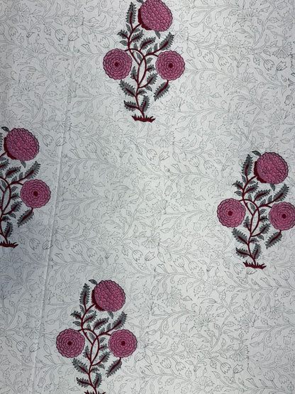 Pink Tapestry Double Bedsheet with Pillow Covers