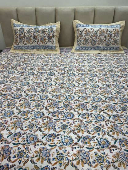 Morning Bloom Double Bedsheet with Pillow Covers