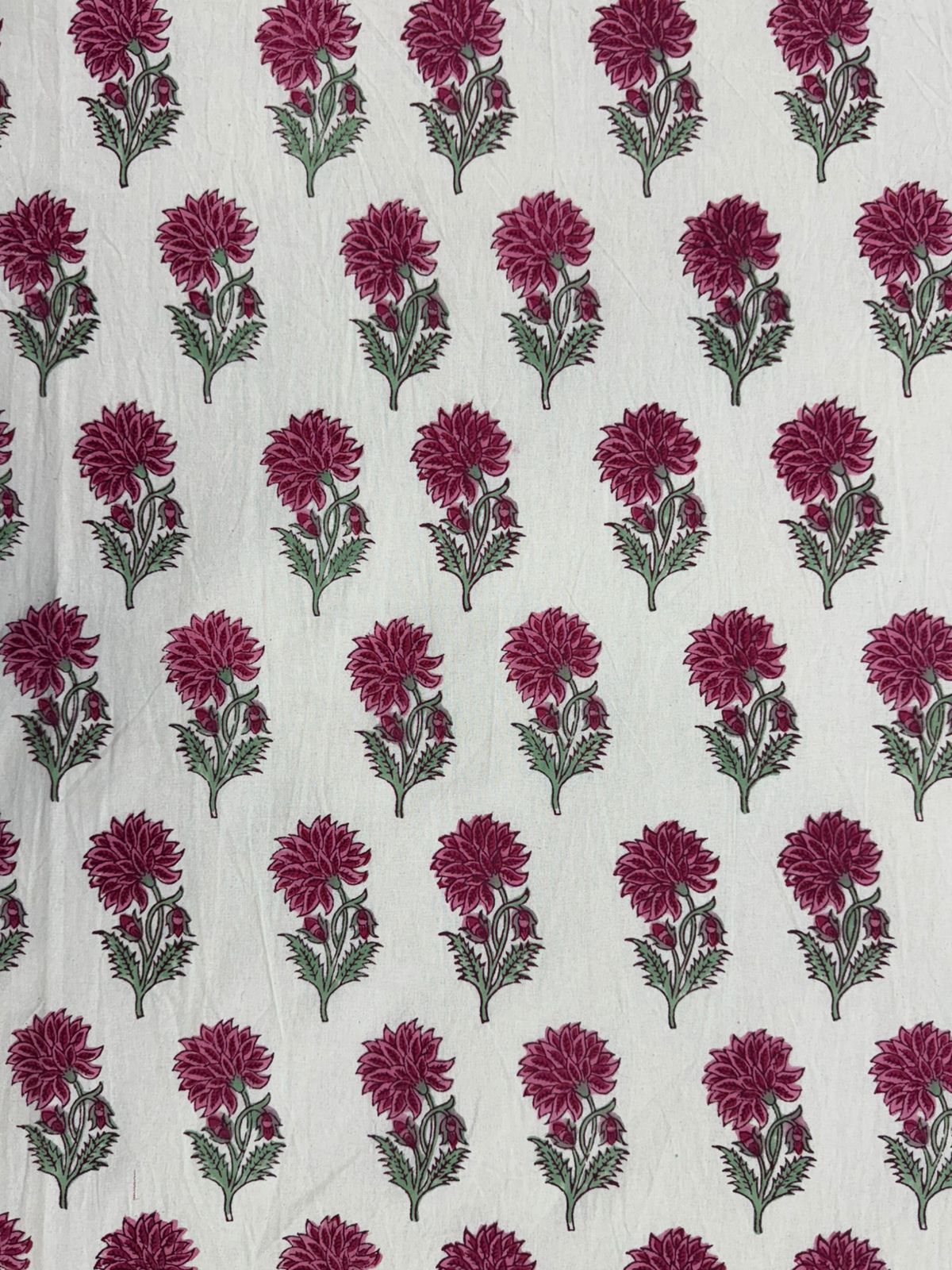 Pink Phool Booti Double Bedsheet with Pillow Covers