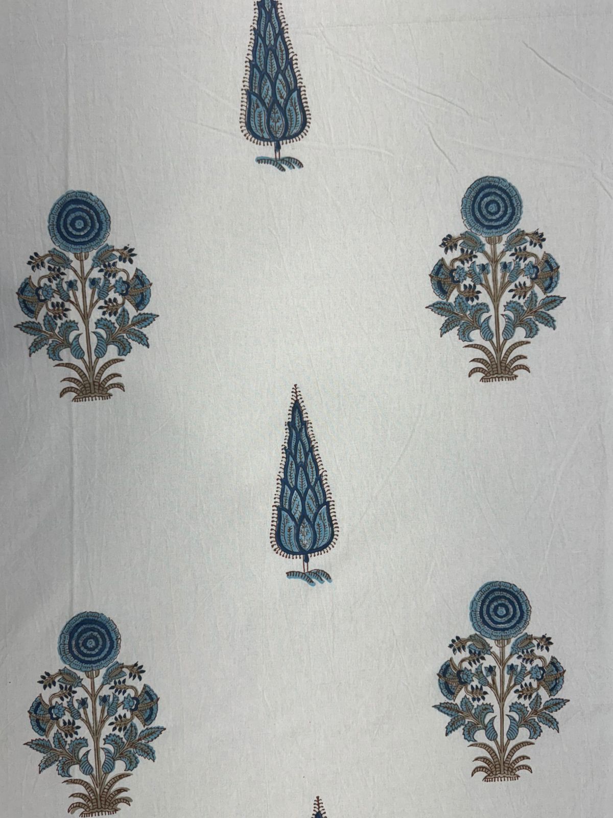 Blue Boota Affair Double Bedsheet with Pillow Covers