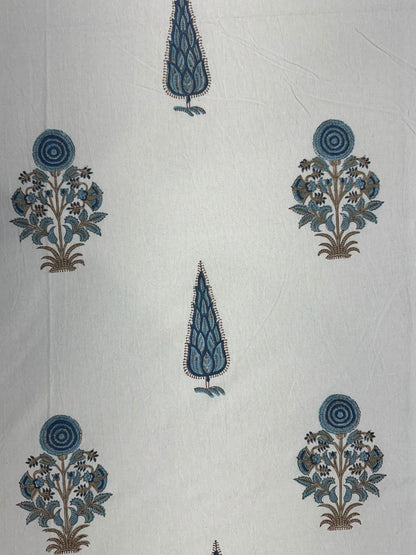 Blue Boota Affair Double Bedsheet with Pillow Covers