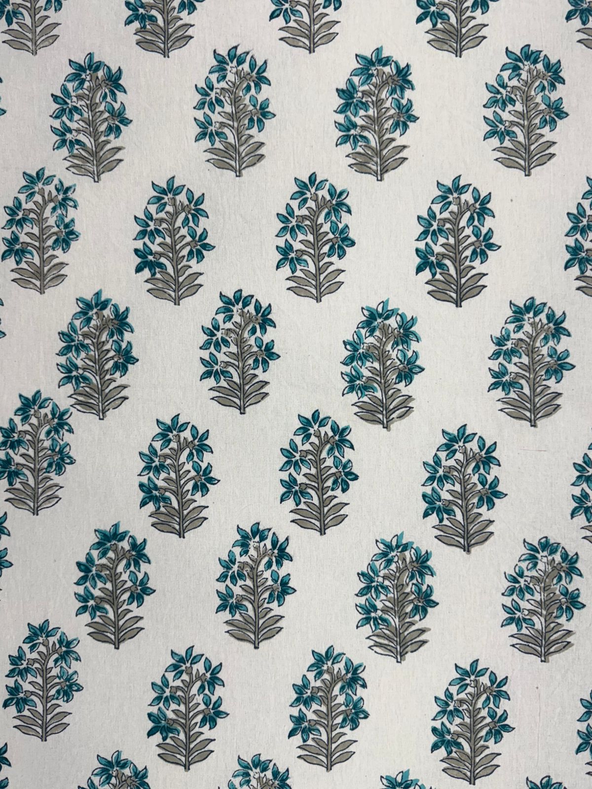 Azure Leaf Booti Double Bedsheet with Pillow Covers